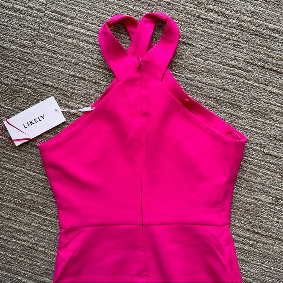 Likely Fuchsia Pink Halter Carolyn Pencil Dress - Picture 4 of 7